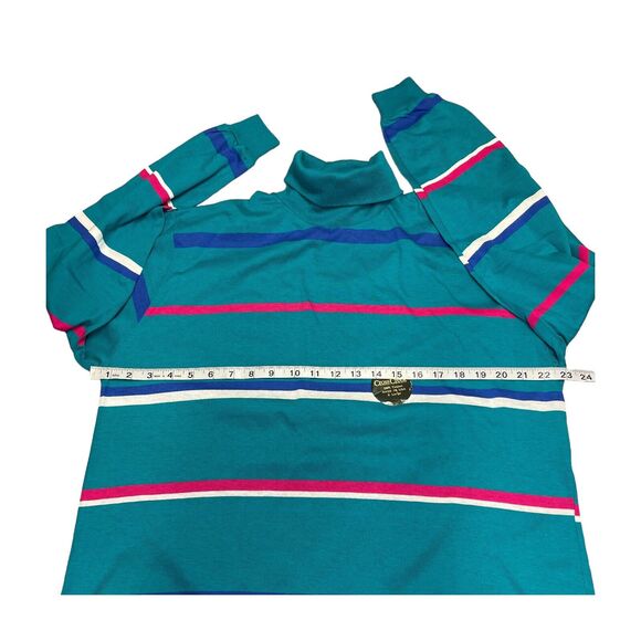 VTG Single Stitch Cross Creek Turtleneck Men's Size XL Striped Made In USA - Picture 3 of 8